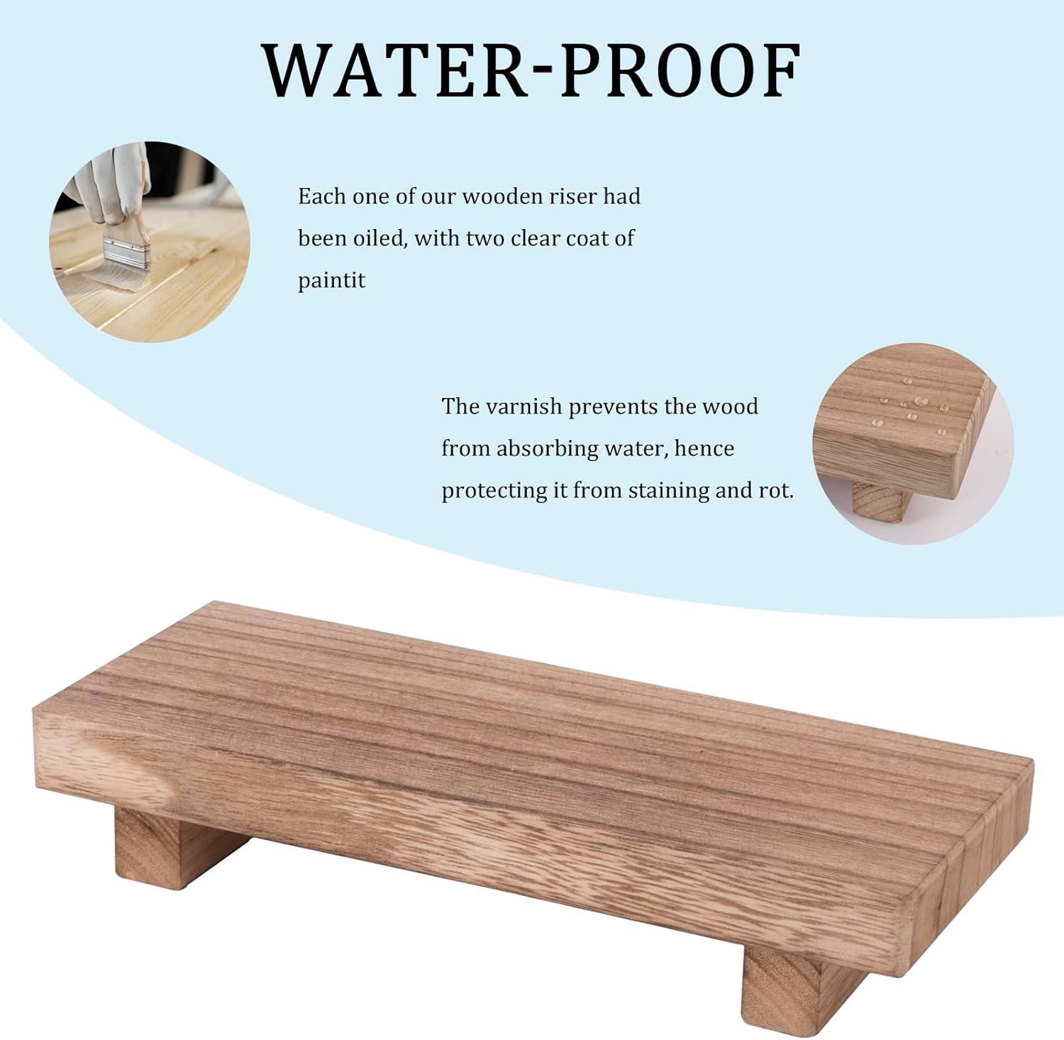 Wooden Display Riser Tray